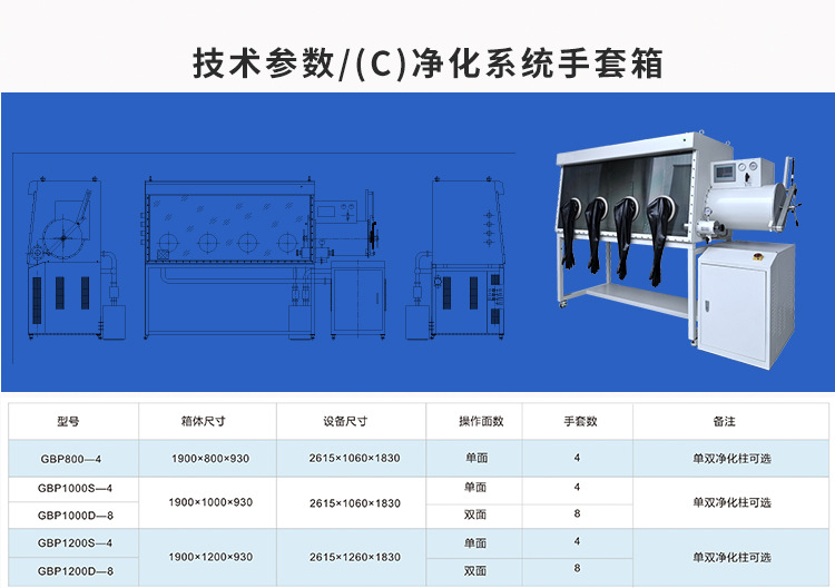 净化系统手套箱 选型手册