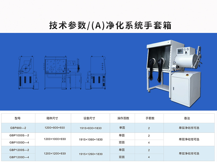 净化系统手套箱 选型手册
