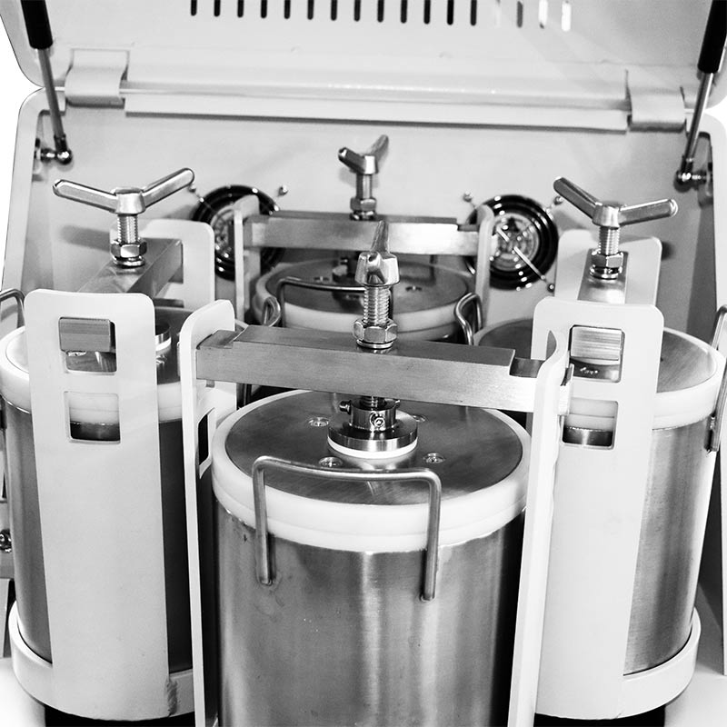 行星球磨机(半圆形款)四工位罐体